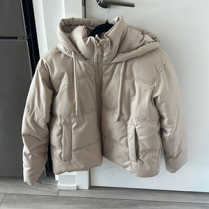 Zara Faux Leather Jacket with Hood